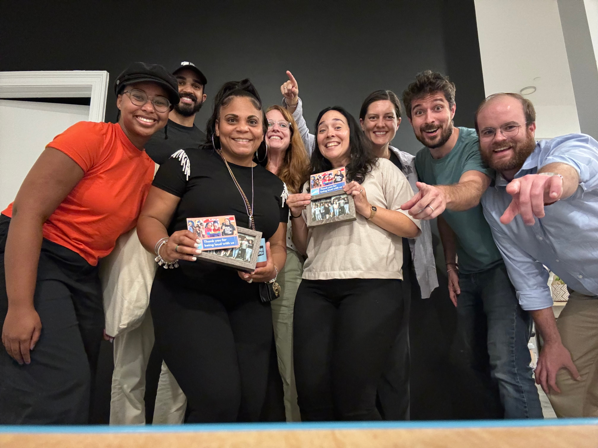 The Be Loud board and staff together at the studio